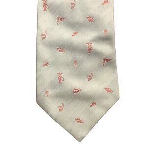 Banana Republic 100% Silk Green Golf Theme Tie Made In Italy